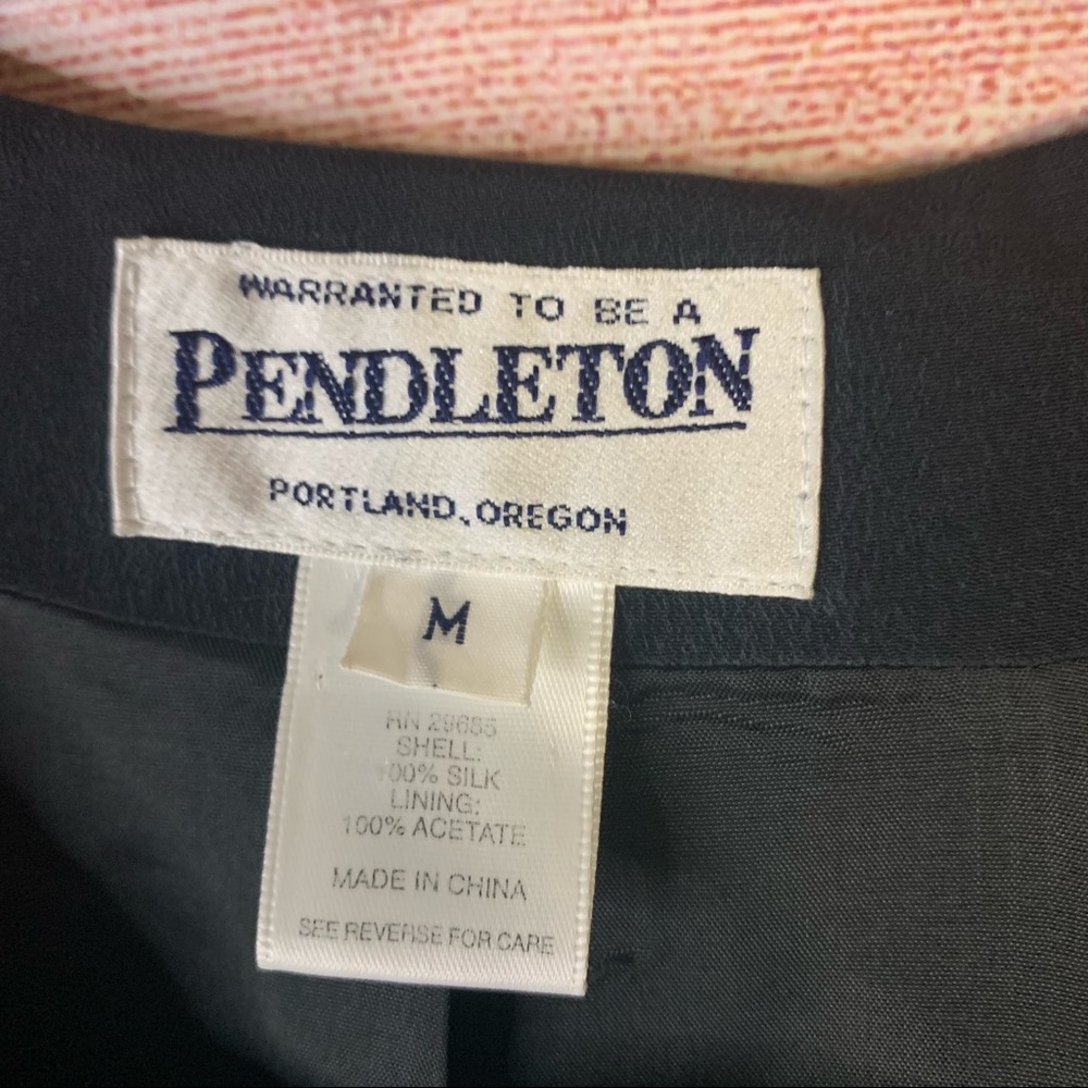 Pendleton Black Blazer Size Medium - image 2